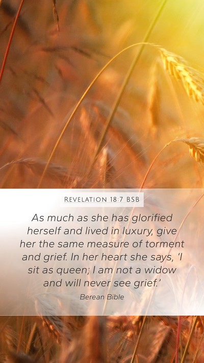 Revelation 18:7 BSB Bible Verse Image