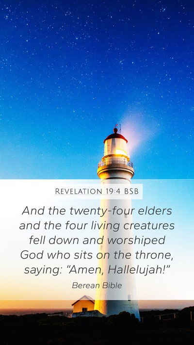 Revelation 19:4 BSB Bible Verse Image