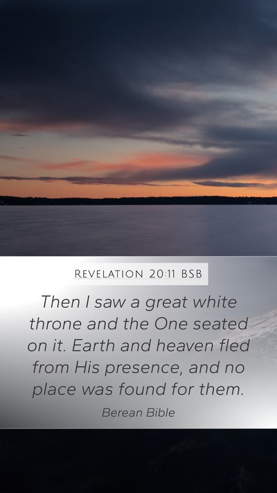 Revelation 20:11 BSB Bible Verse Image