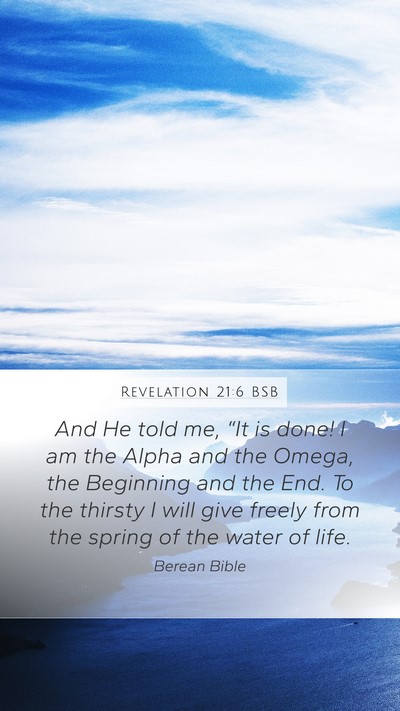 Revelation 21:6 BSB Bible Verse Image