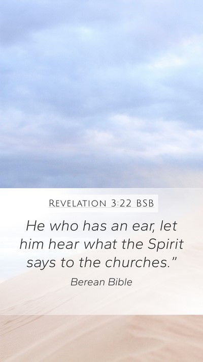 Revelation 3:22 BSB Bible Verse Image