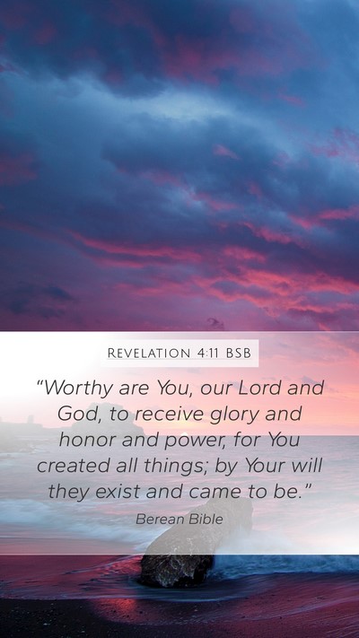 Revelation 4:11 BSB Bible Verse Image