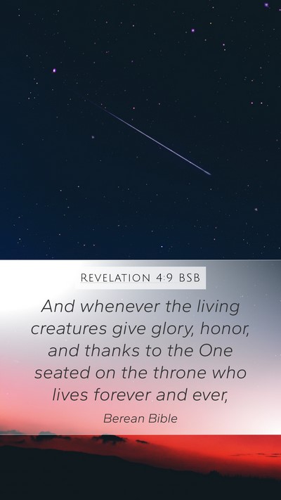 Revelation 4:9 BSB Bible Verse Image