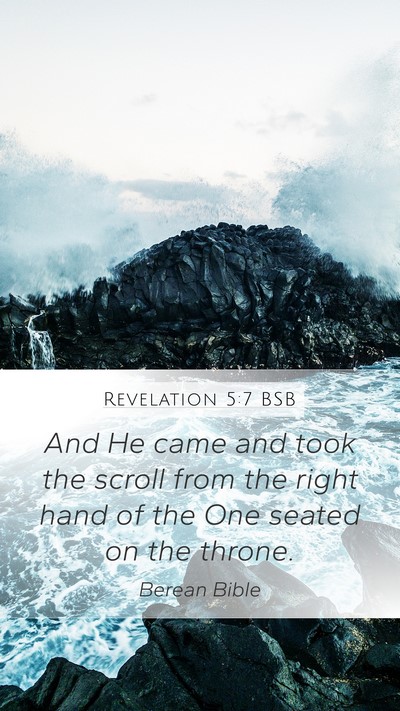 Revelation 5:7 BSB Bible Verse Image