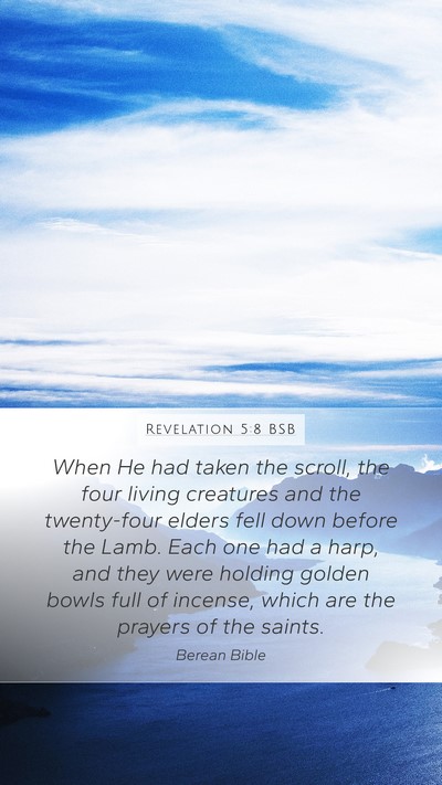 Revelation 5:8 BSB Bible Verse Image