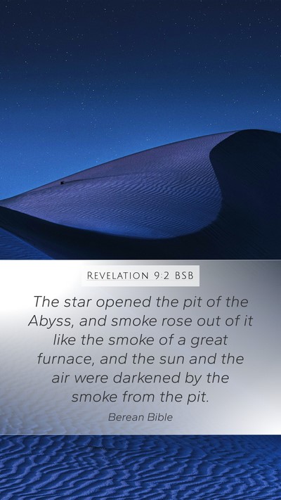 Revelation 9:2 BSB Bible Verse Image