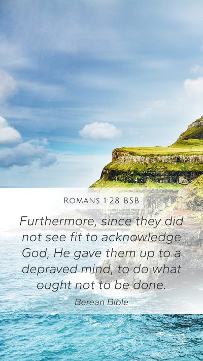 Romans 1:28 BSB Bible Verse Image