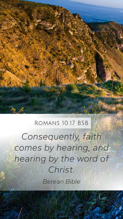 Romans 10:17 BSB Bible Verse Image
