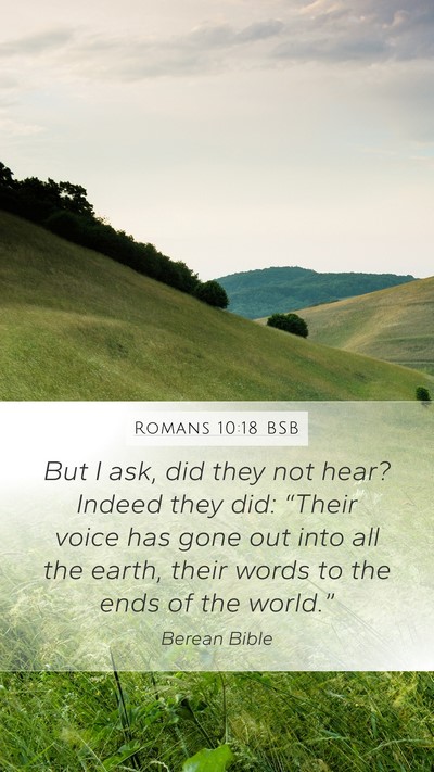 Romans 10:18 BSB Bible Verse Image