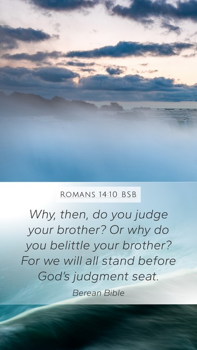 Romans 14:10 BSB Bible Verse Image