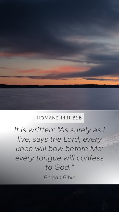 Romans 14:11 BSB Bible Verse Image