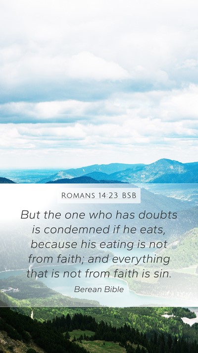 Romans 14:23 BSB Bible Verse Image