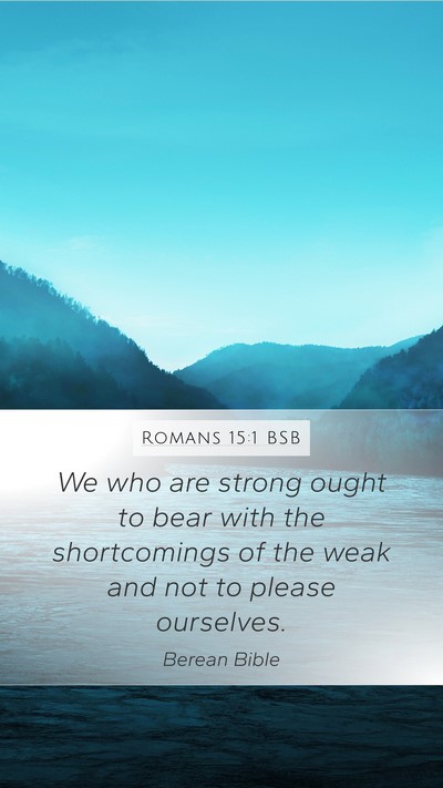 Romans 15:1 BSB Bible Verse Image