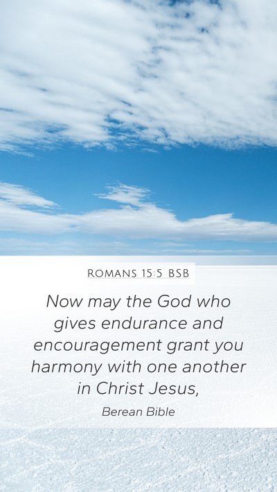 Romans 15:5 BSB Bible Verse Image