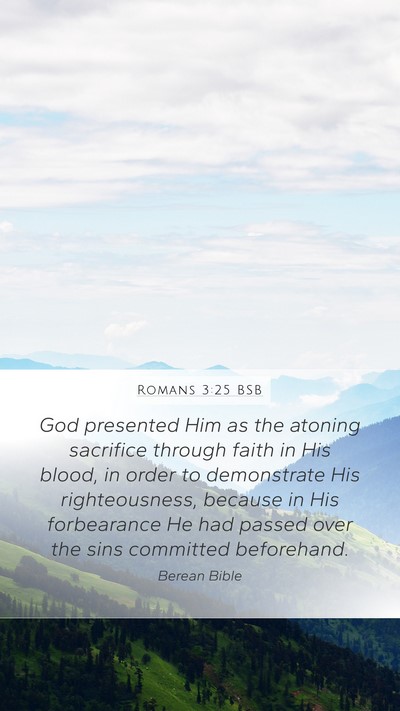 Romans 3:25 BSB Bible Verse Image