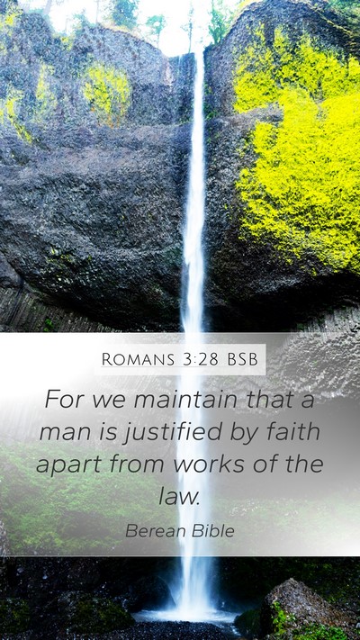 Romans 3:28 BSB Bible Verse Image