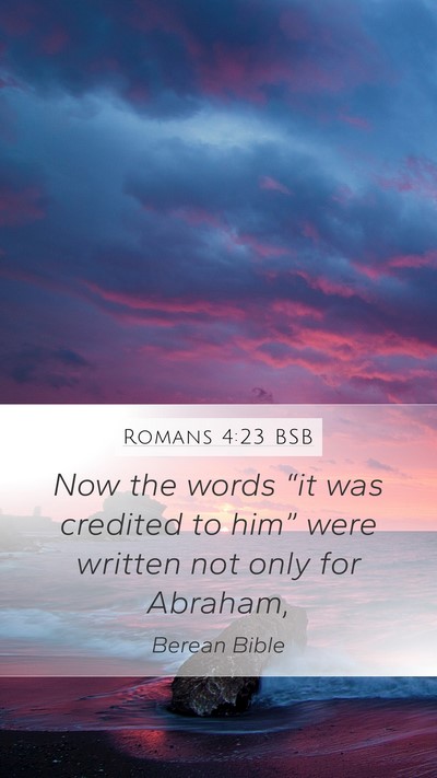 Romans 4:23 BSB Bible Verse Image