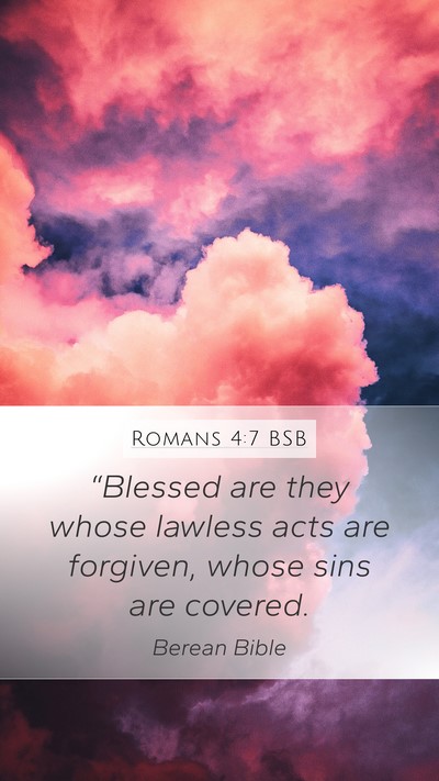 Romans 4:7 BSB Bible Verse Image