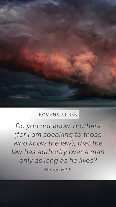 Romans 7:1 BSB Bible Verse Image