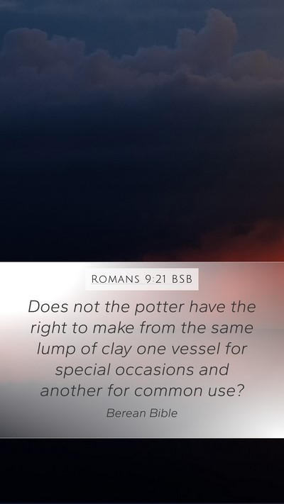 Romans 9:21 BSB Bible Verse Image