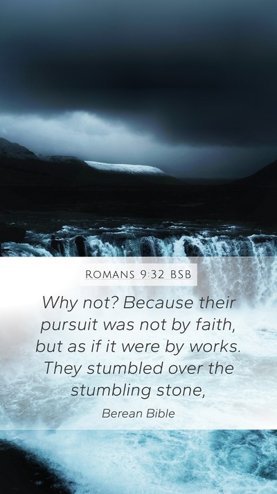 Romans 9:32 BSB Bible Verse Image