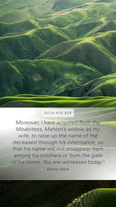 Ruth 4:10 BSB Bible Verse Image