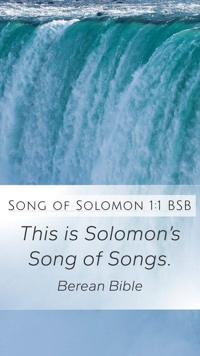 Song of Solomon 1:1 BSB Bible Verse Image