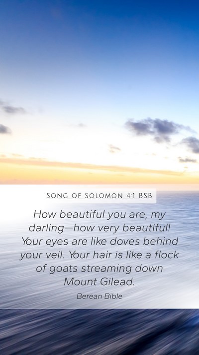Song of Solomon 4:1 BSB Bible Verse Image