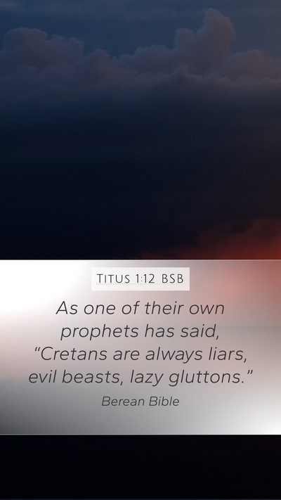 Titus 1:12 BSB Bible Verse Image
