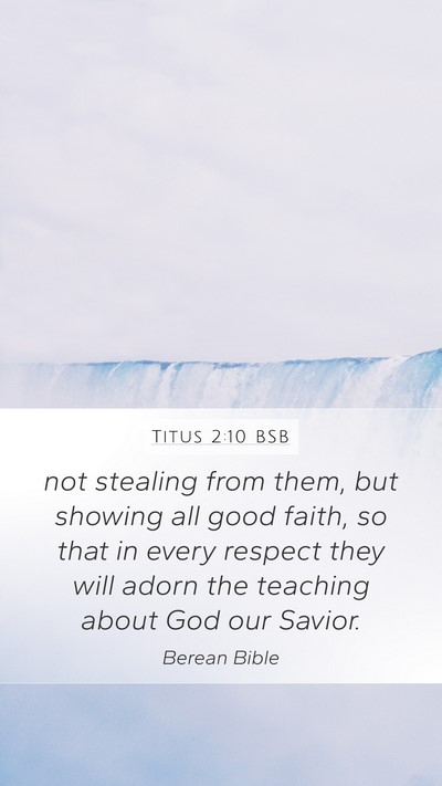 Titus 2:10 BSB Bible Verse Image