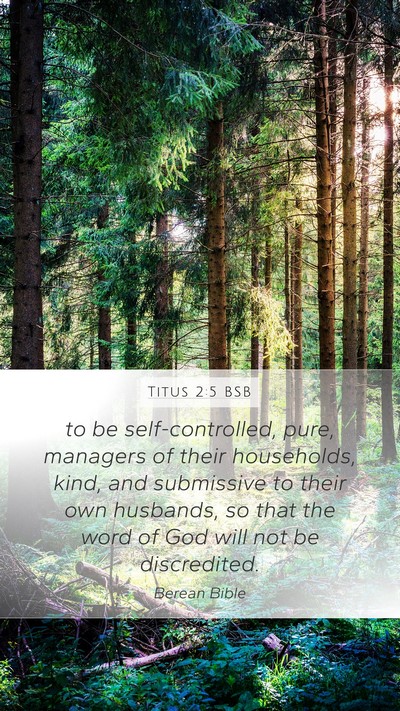 Titus 2:5 BSB Bible Verse Image