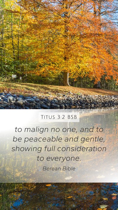 Titus 3:2 BSB Bible Verse Image