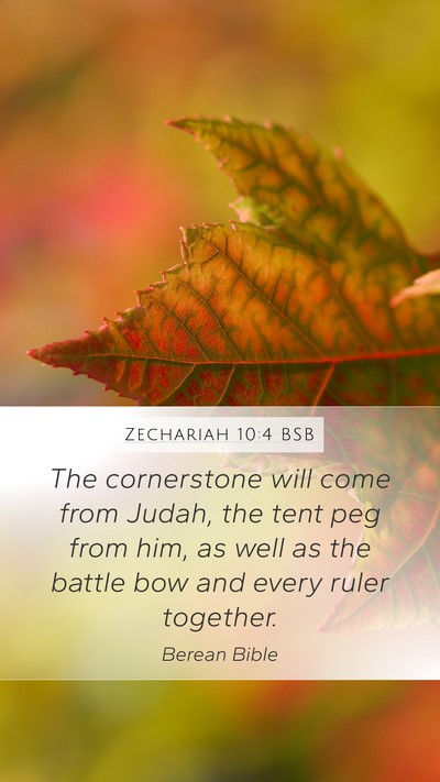 Zechariah 10:4 BSB Bible Verse Image