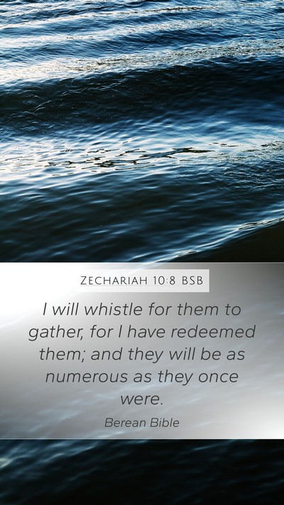 Zechariah 10:8 BSB Bible Verse Image