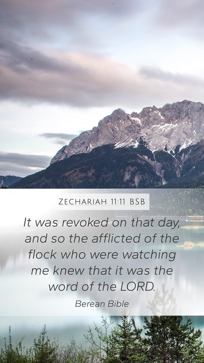 Zechariah 11:11 BSB Bible Verse Image