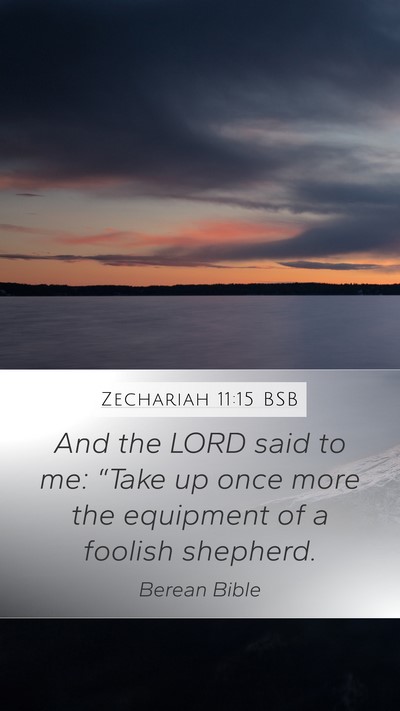 Zechariah 11:15 BSB Bible Verse Image