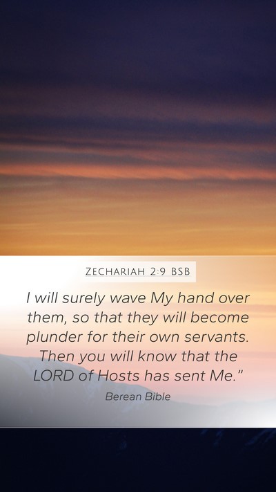 Zechariah 2:9 BSB Bible Verse Image