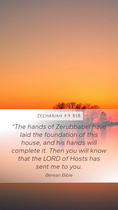 Zechariah 4:9 BSB Bible Verse Image