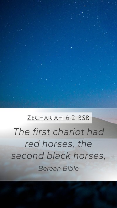 Zechariah 6:2 BSB Bible Verse Image