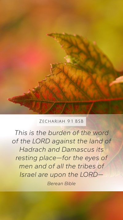 Zechariah 9:1 BSB Bible Verse Image
