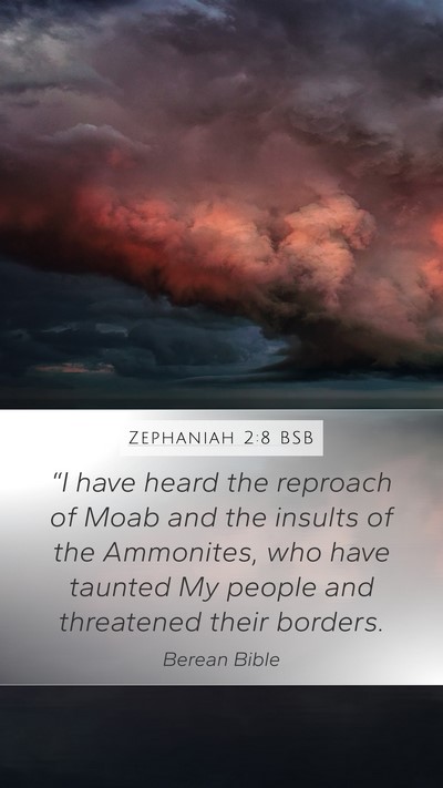Zephaniah 2:8 BSB Bible Verse Image