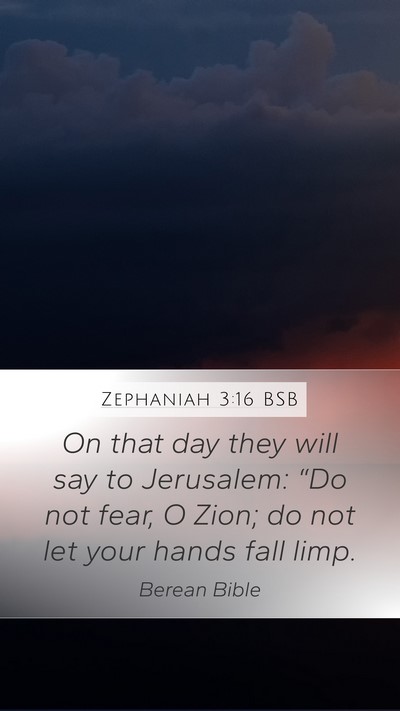 Zephaniah 3:16 BSB Bible Verse Image